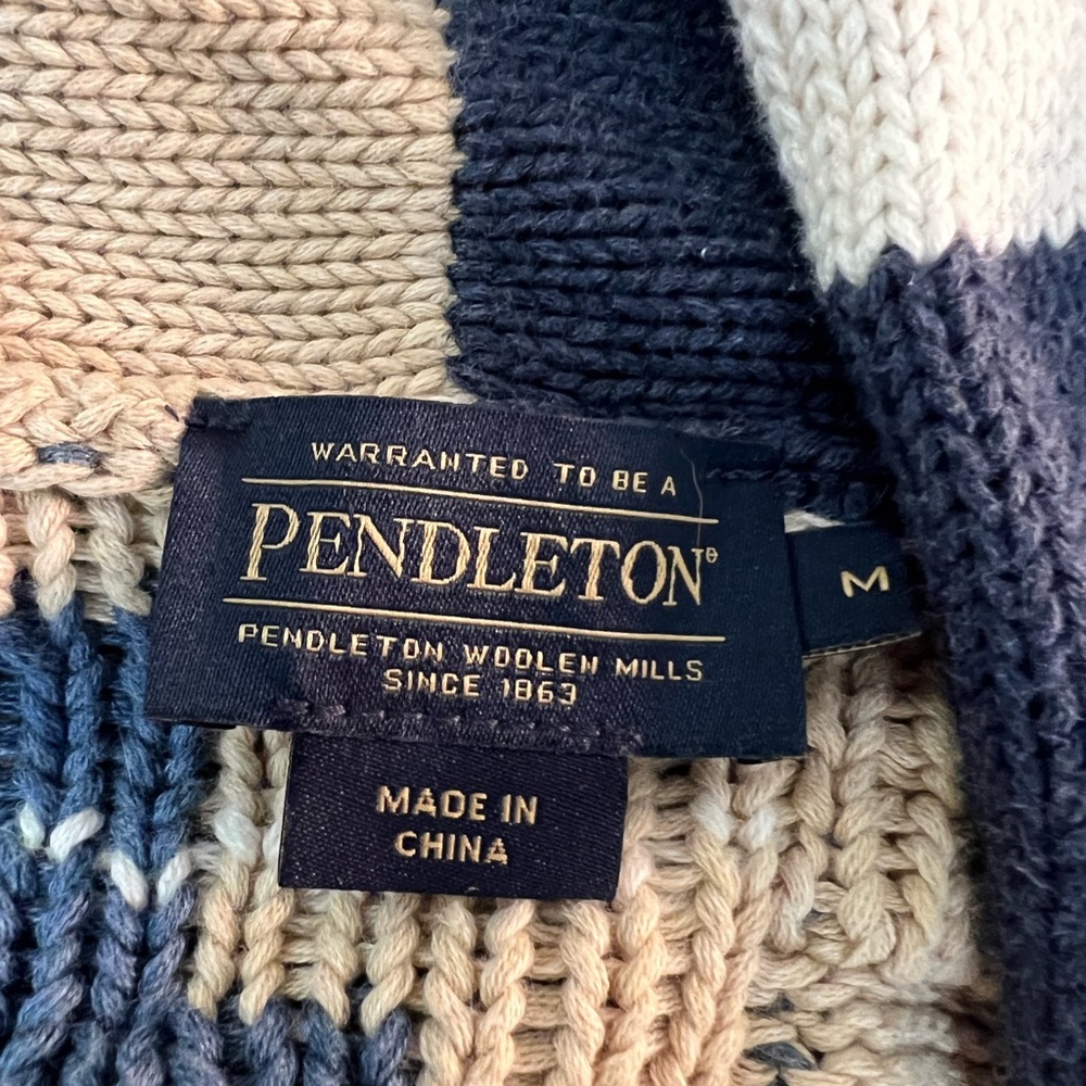 Pendleton Blue and Cream Aztec Geometric south western Cardigan - Picture 4 of 4